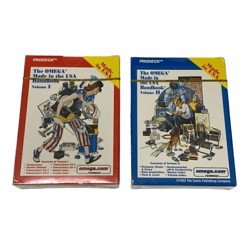 NEW 2 Decks of Playing Cards: Omega Engineering Handbook and Encyclopedia Card D